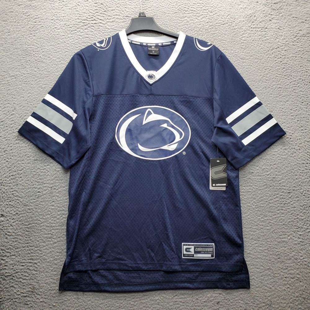 NCAA FBS Penn State Nittany Lions Colosseum Jersey Football Men Medium Navy Mesh